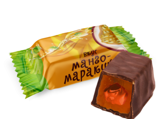 Мармелад в глазури со вкусом МАНГО-МАРАКУЙЯ